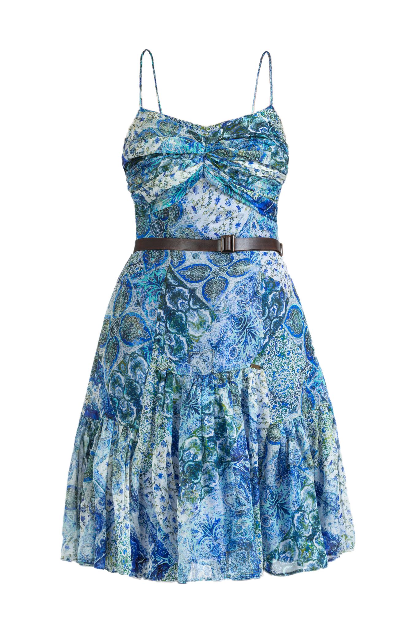 sukienka jedwabna na ramiączkach, sukienka z jedwabiu, wyjątkowa sukienka z jedwabiu, delikatna sukienka z paskiem skórzanym, sukienka z paskiem, sukienka na wesele, rozkloszowana sukienka na cienkich ramiączkach