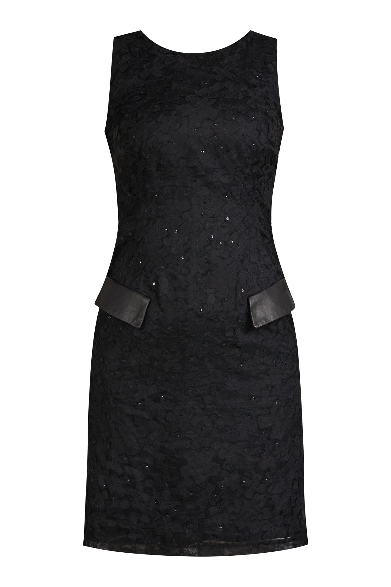 sukienka z jedwabiu i skóry, jedwabna sukienka by rieske, mała czarna, sukienka polski projektant, uszyta w Polsce sukienka z jedwabiu