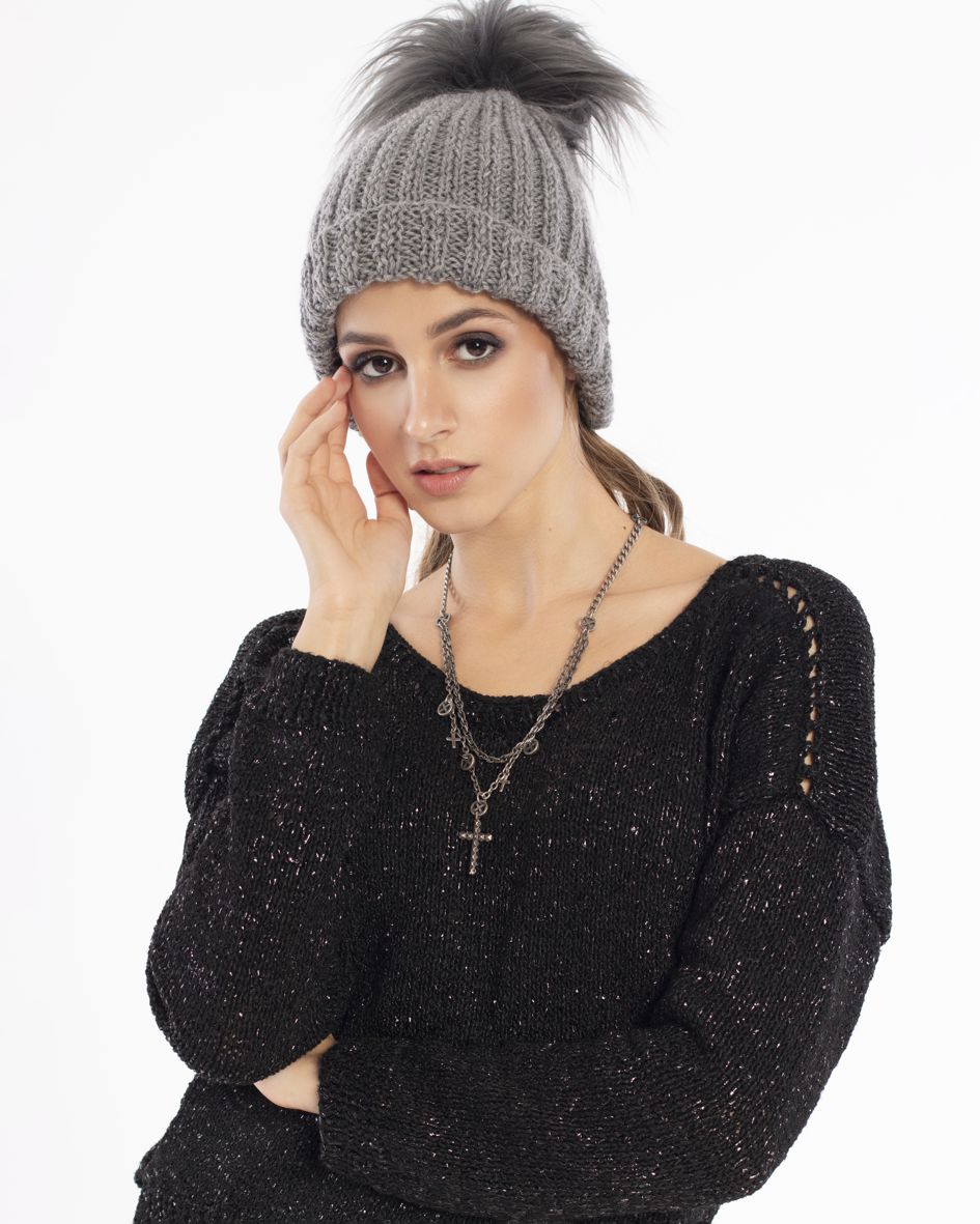 222009 SWETER HANDMADE BLACK zdjęcie 2