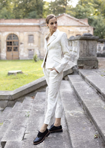 124007 Spodnie Cream