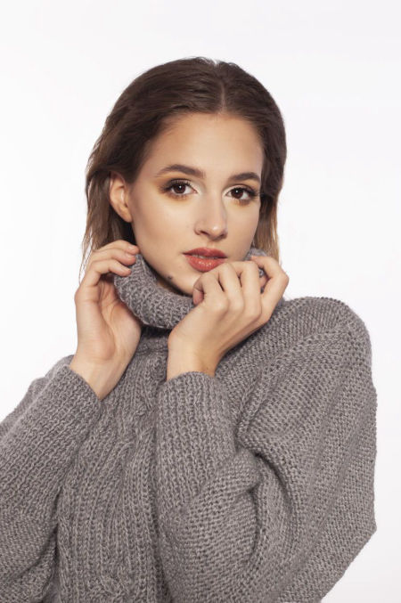 219008 Sweter Handmade Gray