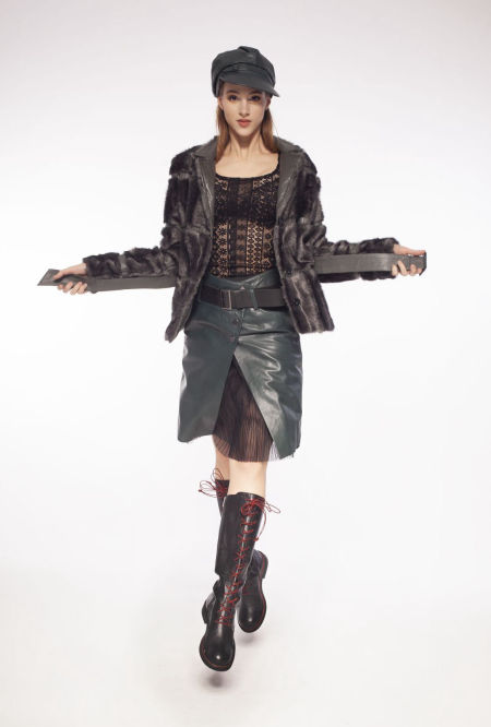 218013 Kurtka Z Futerka Gray