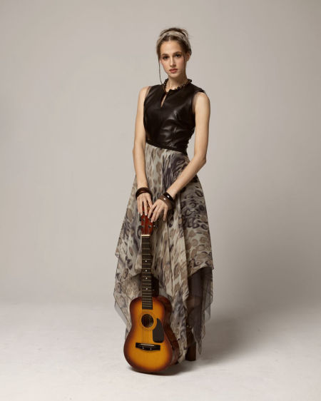 123004 Asymetryczna Sukienka Z Jedwabiu Black